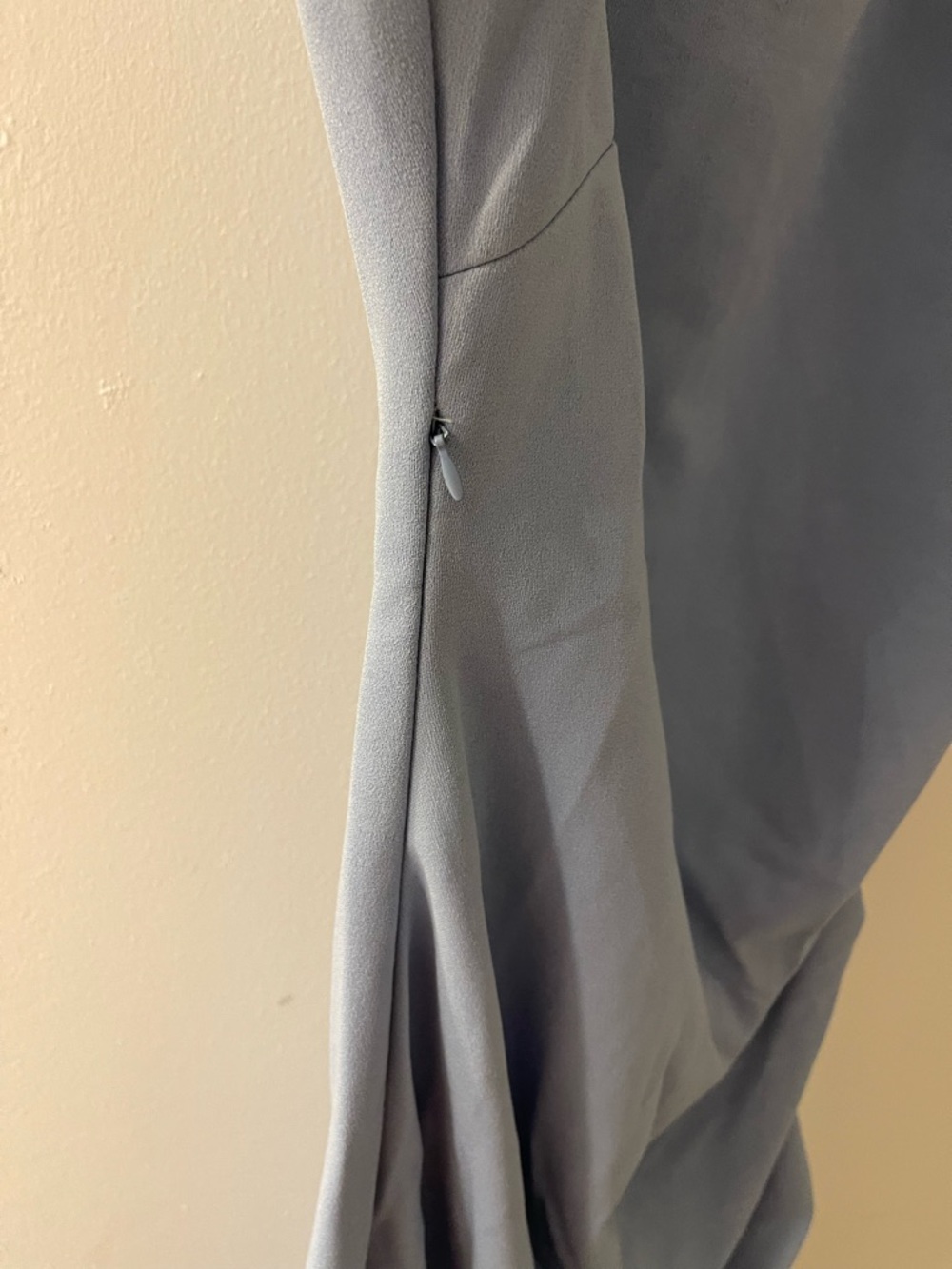 Light Blue Draped Slip Dress - Picture 6 of 7